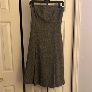 Elegant Strapless Gray Dress